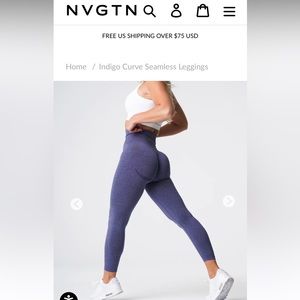 NVGTN Purple seamless contour leggings, S
